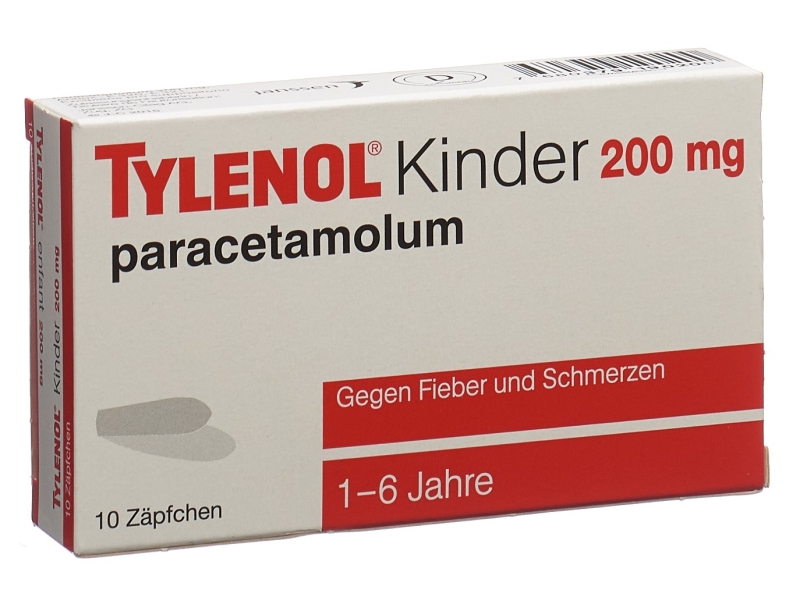 TYLENOL enfants suppositoires 200 mg 10 pièces